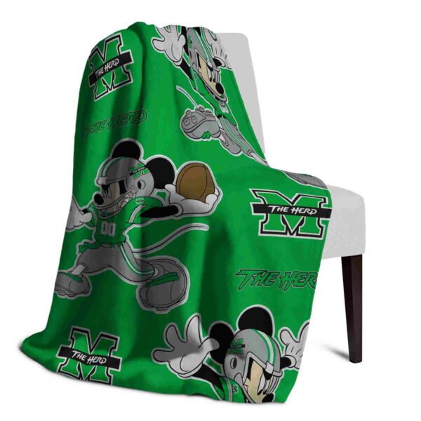custom marshall thundering herd mickey green blanket top rated
