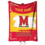 custom maryland terrapins paint strokes red white blanket best selling