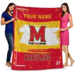 custom maryland terrapins paint strokes red white blanket fashion forward
