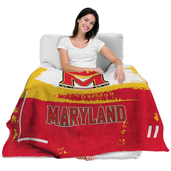 custom maryland terrapins paint strokes red white blanket latest model