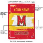 custom maryland terrapins paint strokes red white blanket new arrival