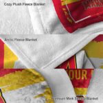 custom maryland terrapins paint strokes red white blanket premium grade