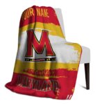 custom maryland terrapins paint strokes red white blanket top rated