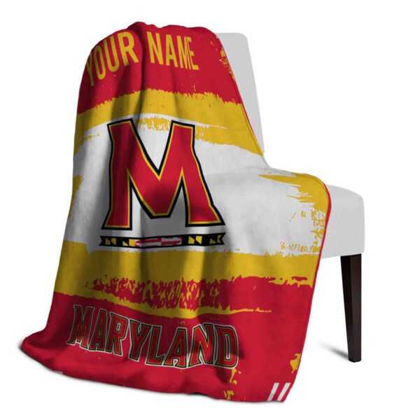 custom maryland terrapins paint strokes red white blanket top rated