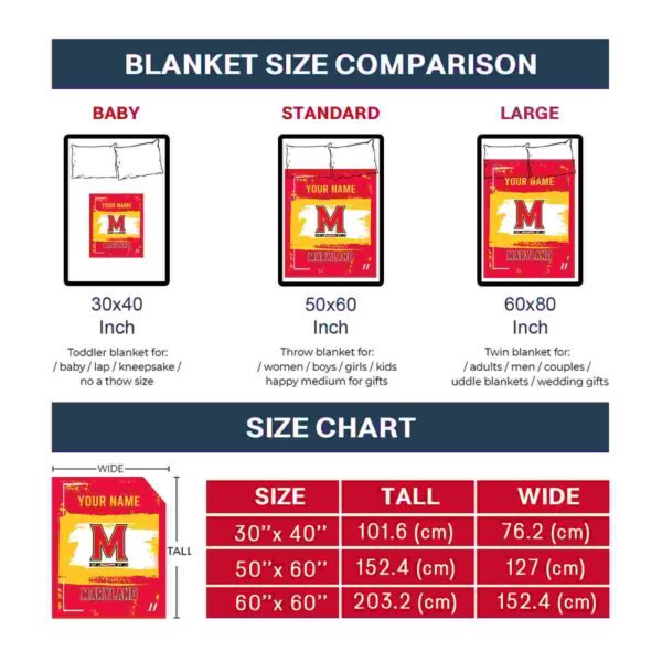 custom maryland terrapins paint strokes red white blanket trendy