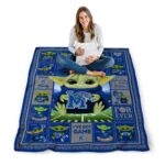 custom memphis tigers baby yoda blue blanket best selling