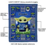 custom memphis tigers baby yoda blue blanket best selling