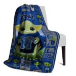 custom memphis tigers baby yoda blue blanket best selling
