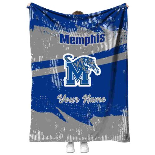 custom memphis tigers grunge streaks blue blanket best selling