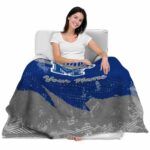 custom memphis tigers grunge streaks blue blanket best selling