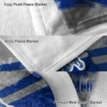 custom memphis tigers grunge streaks blue blanket best selling