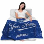 custom memphis tigers grunge texture blue white blanket best selling