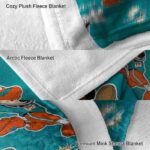 custom miami dolphins mickey aqua blanket best selling