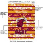 custom miami heat floral stripes red white blanket new arrival