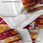 custom miami heat floral stripes red white blanket premium grade