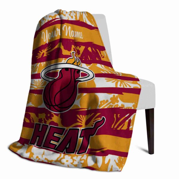 custom miami heat floral stripes red white blanket top rated