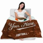 custom miami hurricanes grunge texture orange white blanket latest model