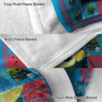 custom miami marlins baby yoda blue blanket premium grade