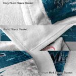 custom miami marlins grunge texture blue white blanket best selling