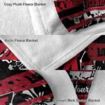 custom miami redhawks floral stripes red white blanket best selling