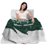 custom michigan state spartans grunge streaks green blanket best selling