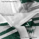 custom michigan state spartans grunge streaks green blanket best selling