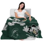 custom michigan state spartans mickey green blanket best selling
