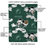custom michigan state spartans mickey green blanket best selling