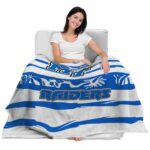 custom middle tennessee blue raiders floral stripes blue white blanket latest model