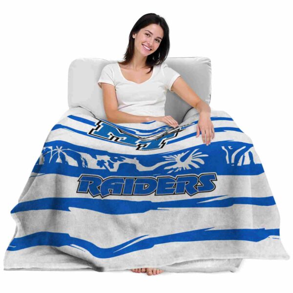 custom middle tennessee blue raiders floral stripes blue white blanket latest model