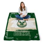 custom milwaukee bucks paint strokes green white blanket best selling