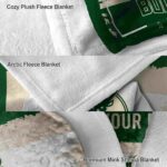 custom milwaukee bucks paint strokes green white blanket best selling