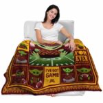 custom minnesota golden gophers baby yoda maroon blanket best selling