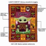 custom minnesota golden gophers baby yoda maroon blanket best selling