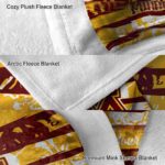 custom minnesota golden gophers floral stripes maroon white blanket premium grade