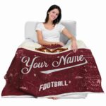 custom minnesota golden gophers grunge texture maroon white blanket best selling