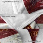 custom minnesota golden gophers grunge texture maroon white blanket best selling
