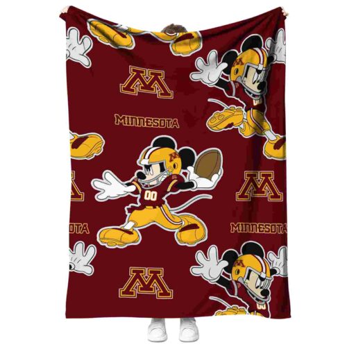 custom minnesota golden gophers mickey maroon blanket best selling
