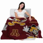 custom minnesota golden gophers mickey maroon blanket best selling