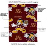 custom minnesota golden gophers mickey maroon blanket best selling