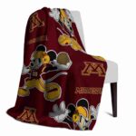 custom minnesota golden gophers mickey maroon blanket best selling