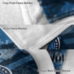 custom minnesota timberwolves grunge streaks midnight blue blanket best selling