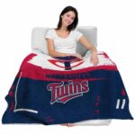 custom minnesota twins paint strokes navy white blanket best selling