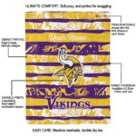 custom minnesota vikings floral stripes purple white blanket new arrival