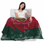 custom minnesota wild grunge streaks red blanket latest model