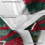 custom minnesota wild grunge streaks red blanket premium grade