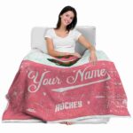 custom minnesota wild grunge texture red white blanket latest model