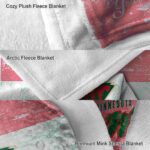 custom minnesota wild grunge texture red white blanket premium grade