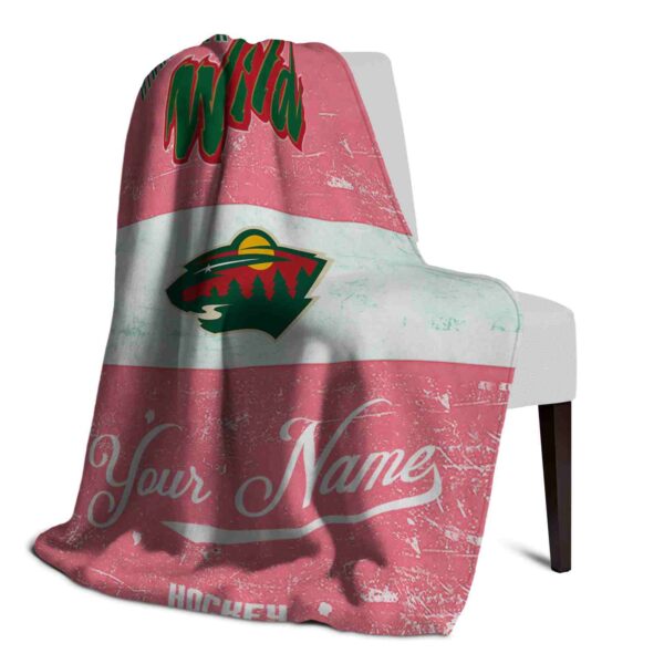 custom minnesota wild grunge texture red white blanket top rated