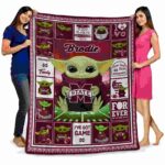 custom mississippi state bulldogs baby yoda maroon blanket best selling